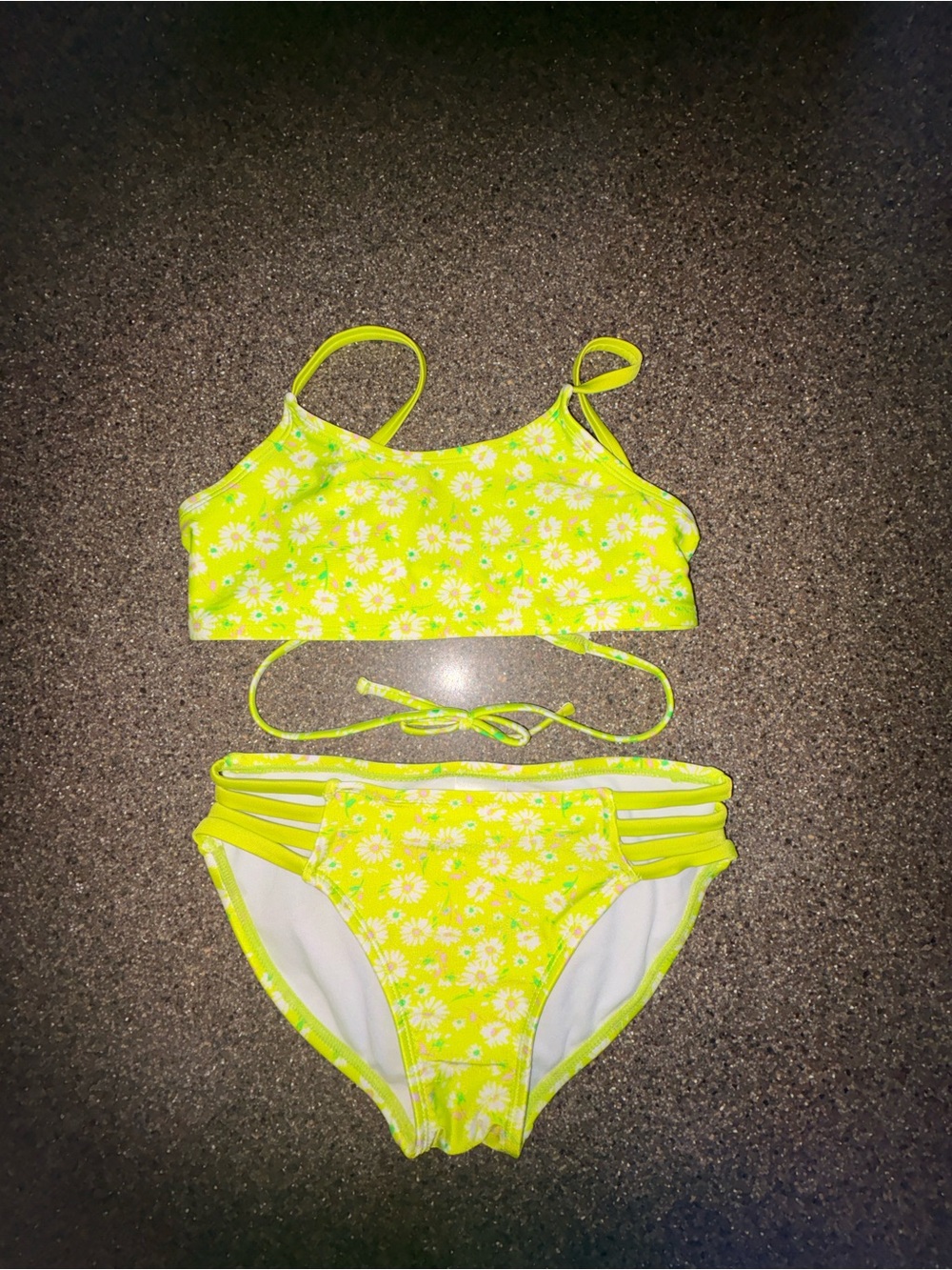 art class Neon Yellow Floral Two-Piece Bikini